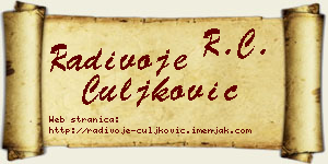 Radivoje Čuljković vizit kartica